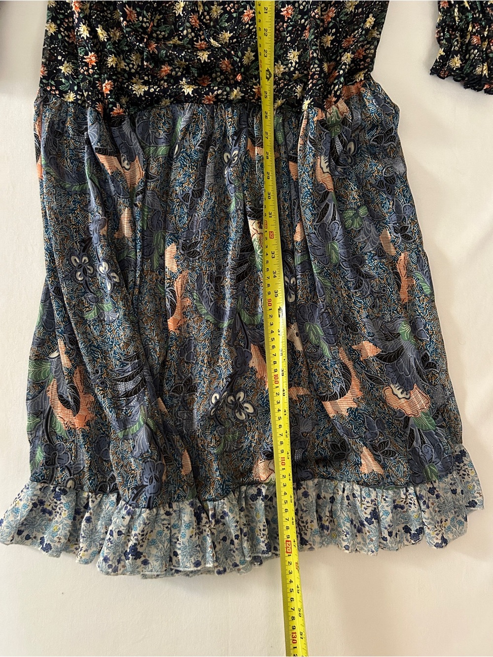 Floral Print Maxi Dress - Black & Blue - Picture 3 of 6